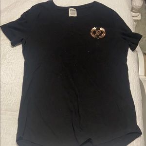 PINK black sequin shirt